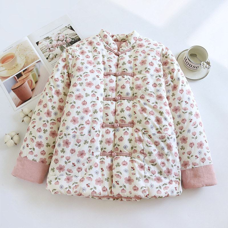 49 纯棉花棉衣女士冬装 妈妈加厚保暖短款棉袄 中老年人外穿棉服