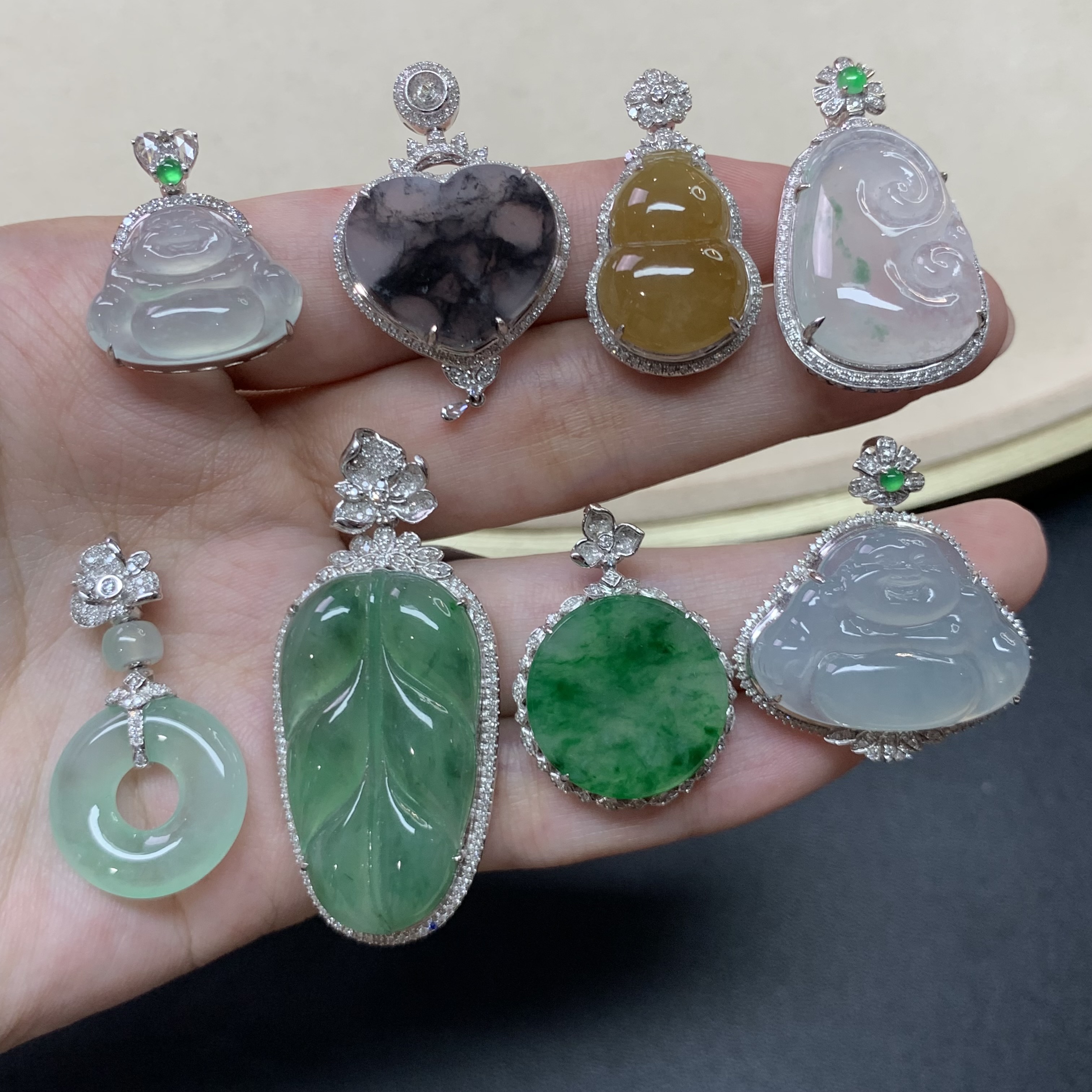 【小雪臻选】翡翠吊坠-18K金-多样性发其一 CXQ1-R76