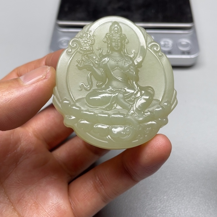 和田玉吊坠(不含链)未镶嵌青****袁