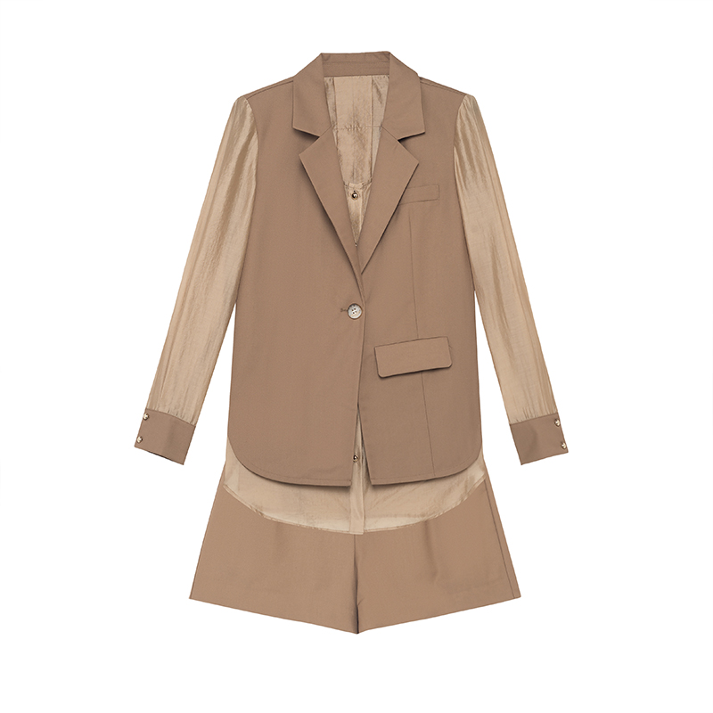 商场同款新品假两件上衣+短裤两件套N203A31045