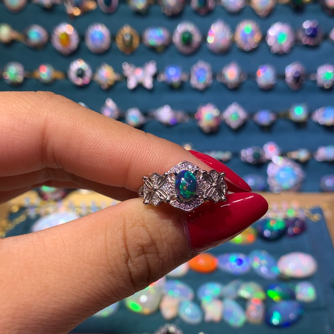 @****欧泊银S925镶嵌戒指款