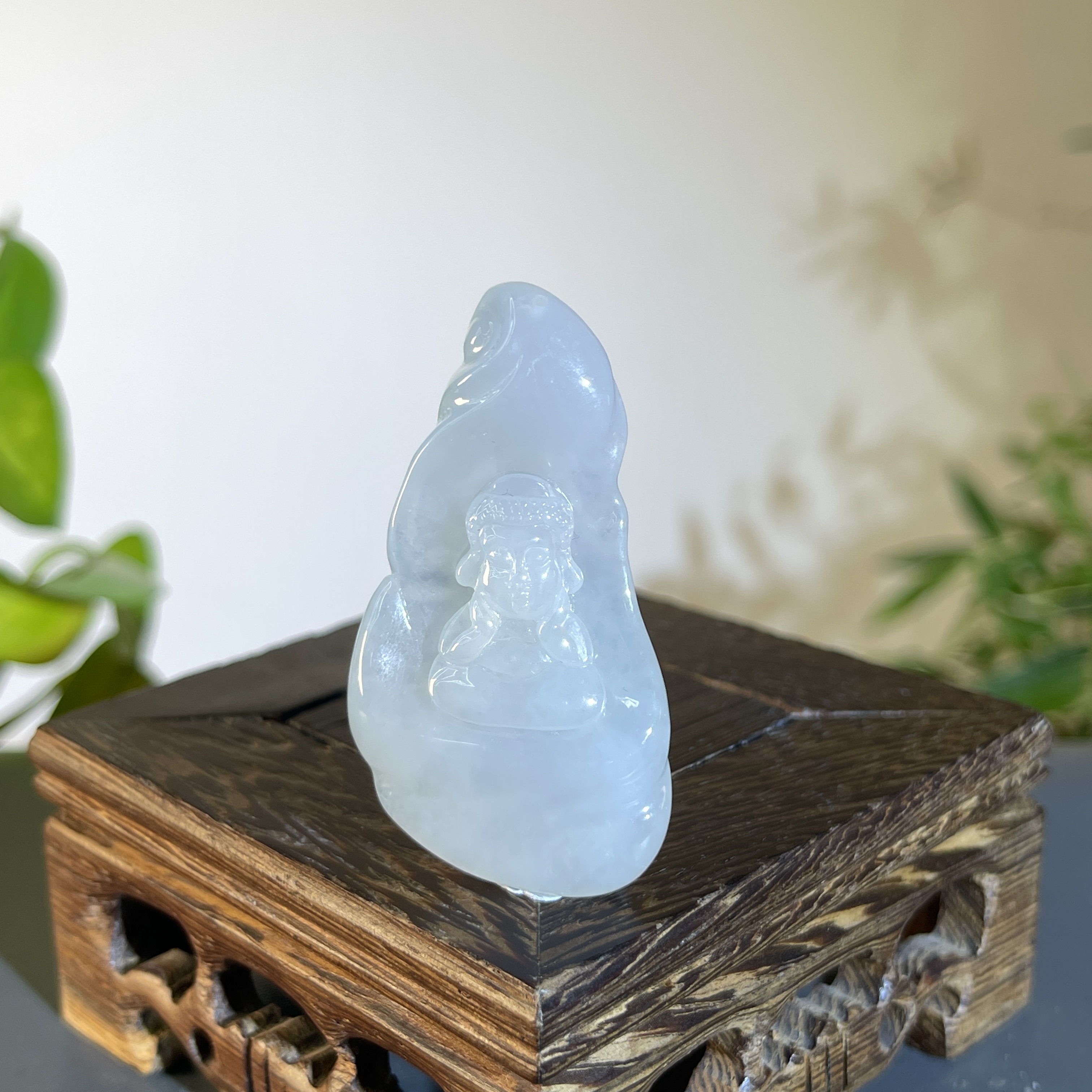 JXW20-95 天然缅甸A货翡翠 宝宝佛