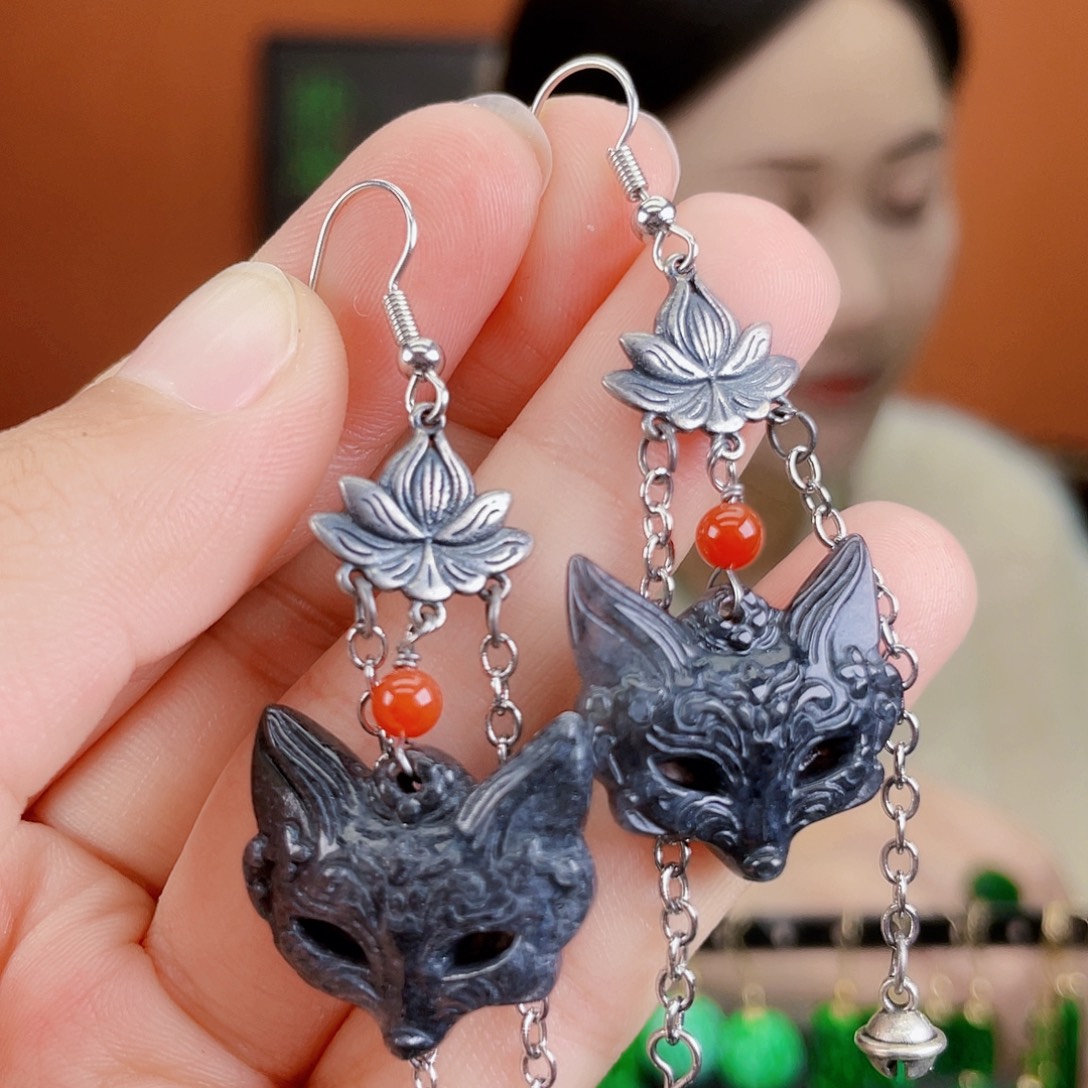 翡翠未镶嵌耳饰饰品