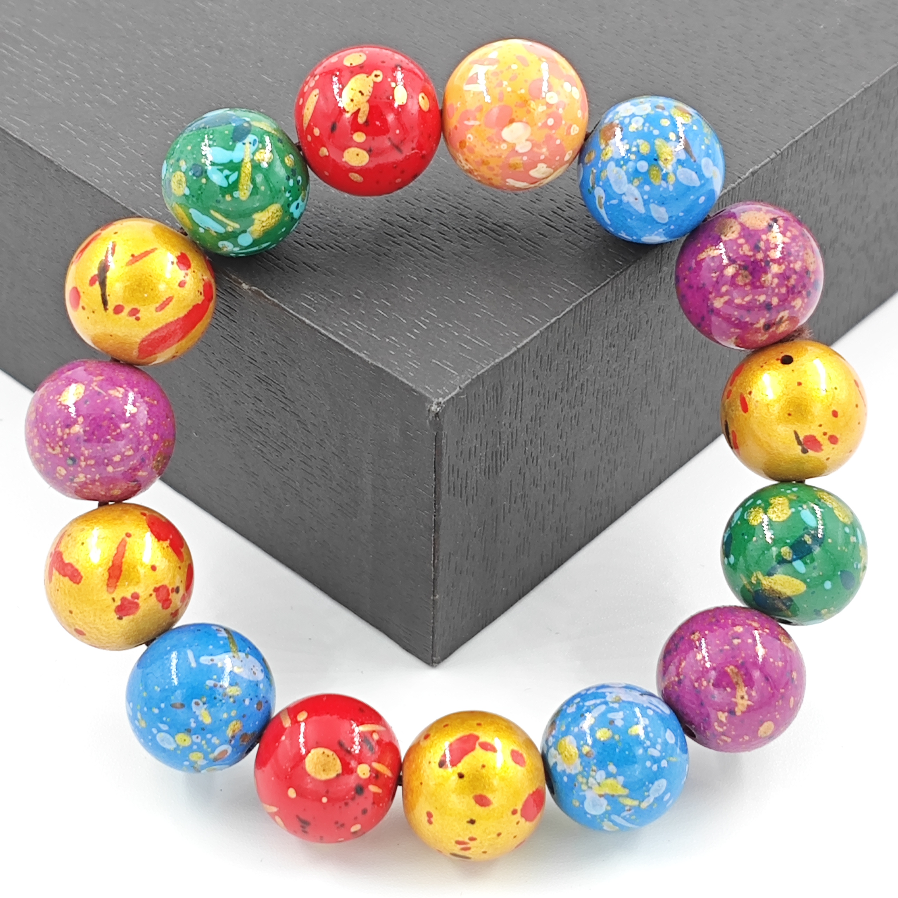 G080时尚气质简约百搭潮流情侣款树脂手串手链