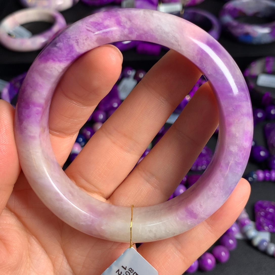 苏纪石（舒俱来）冰飘奶昔樱花手镯未镶嵌