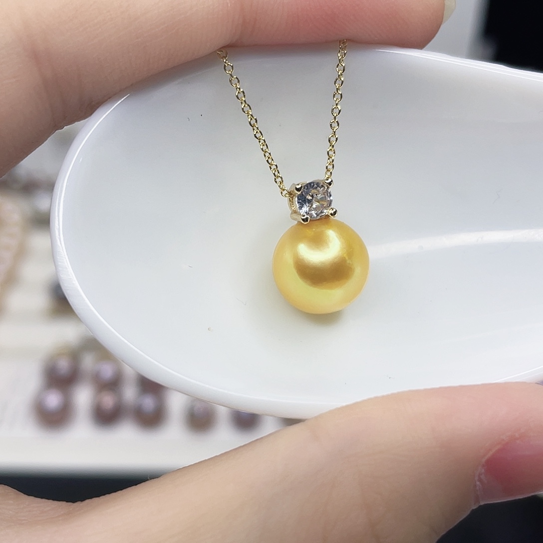 合金淡水珍珠吊坠(赠链)
