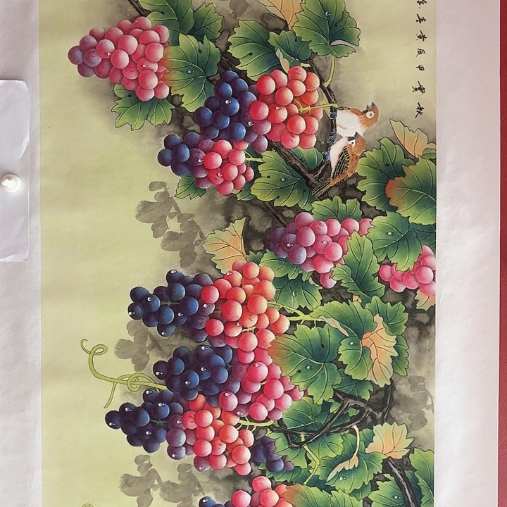 国画黄春香国画秋实尺寸138*68