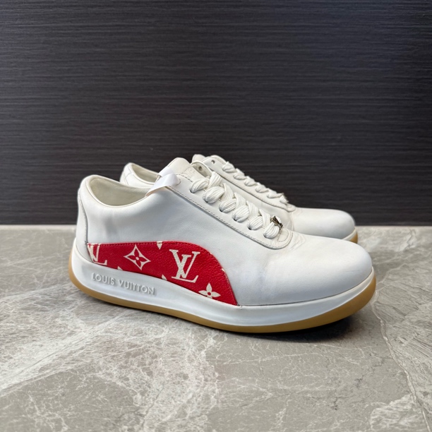 95新 LouisVuitton/路易威登 LV&superme 联名款小白鞋 38.5码