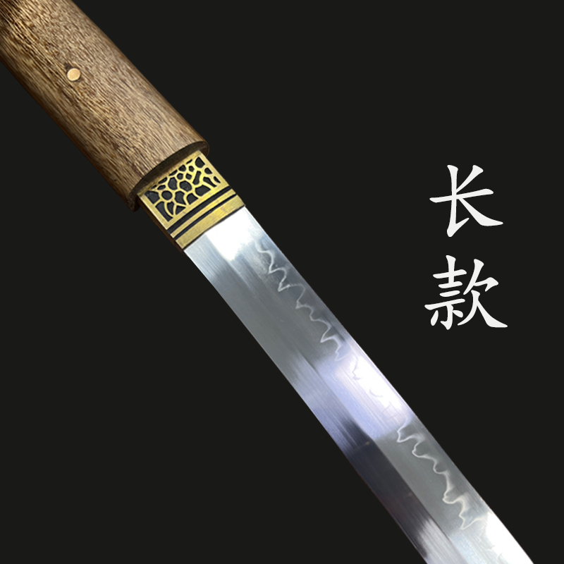 龙泉刀剑长款武士居合一体打刀拔刀T10覆土烧刃户外收藏未开刃