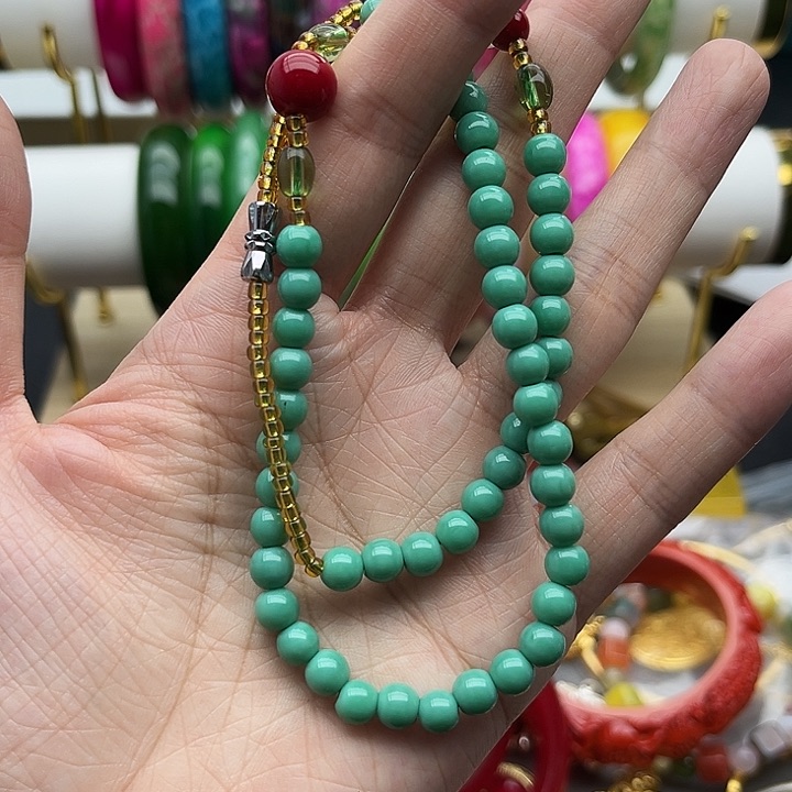 铁合金花岗石项链