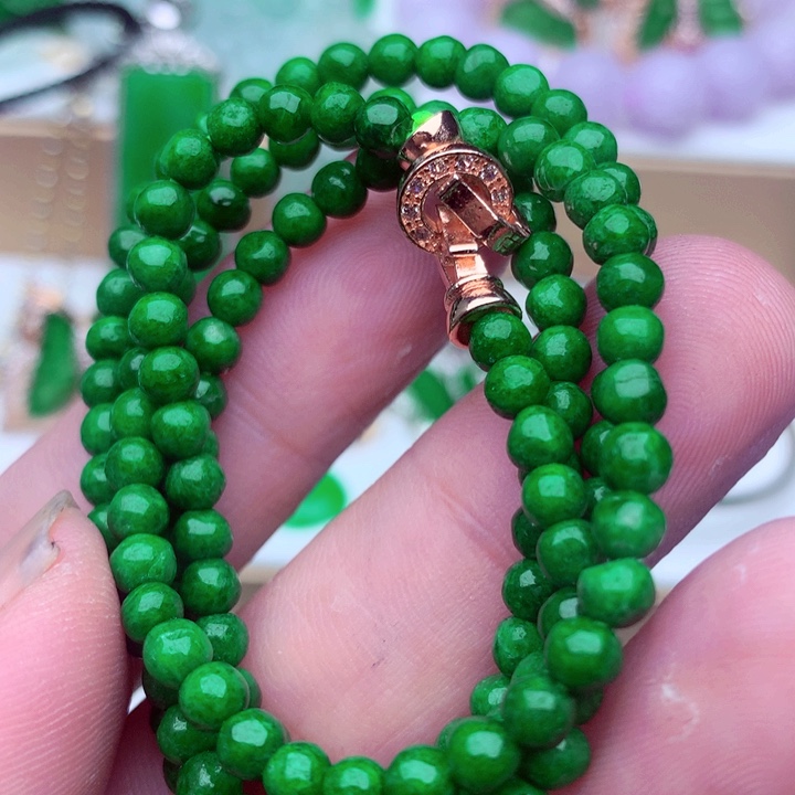 翡翠未镶嵌毛衣链