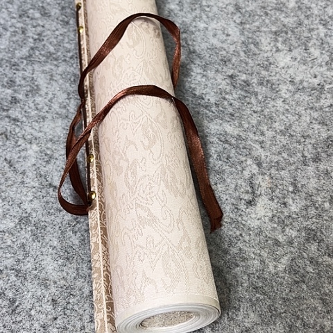 书法清**提于福贵书法岳阳楼记卷轴