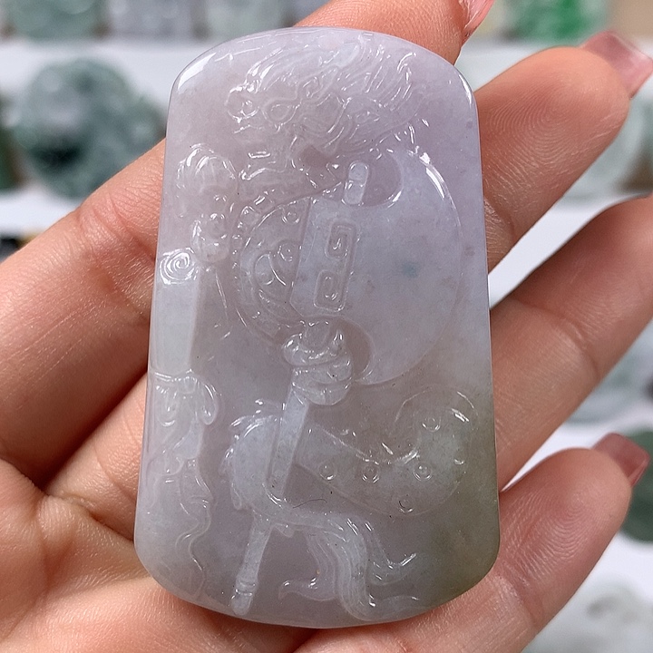 翡翠未镶嵌颈饰龙牌福利