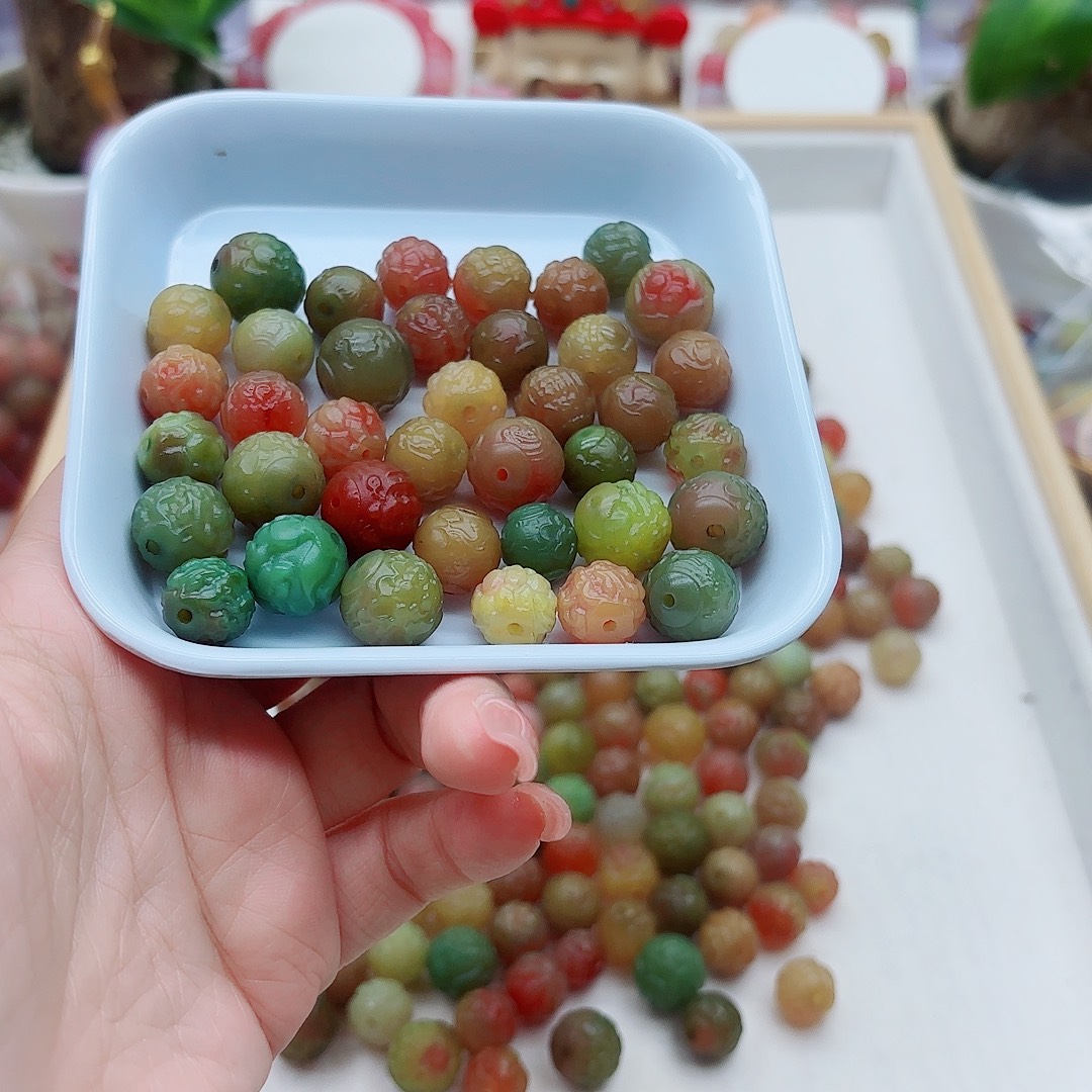 半***夏玛瑙/玉髓未镶嵌手链盐源9