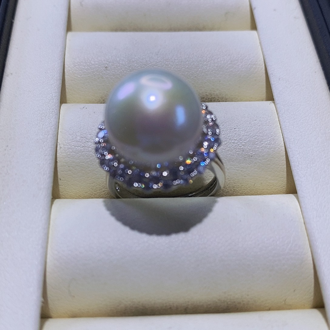 淡水珍珠戒指合金