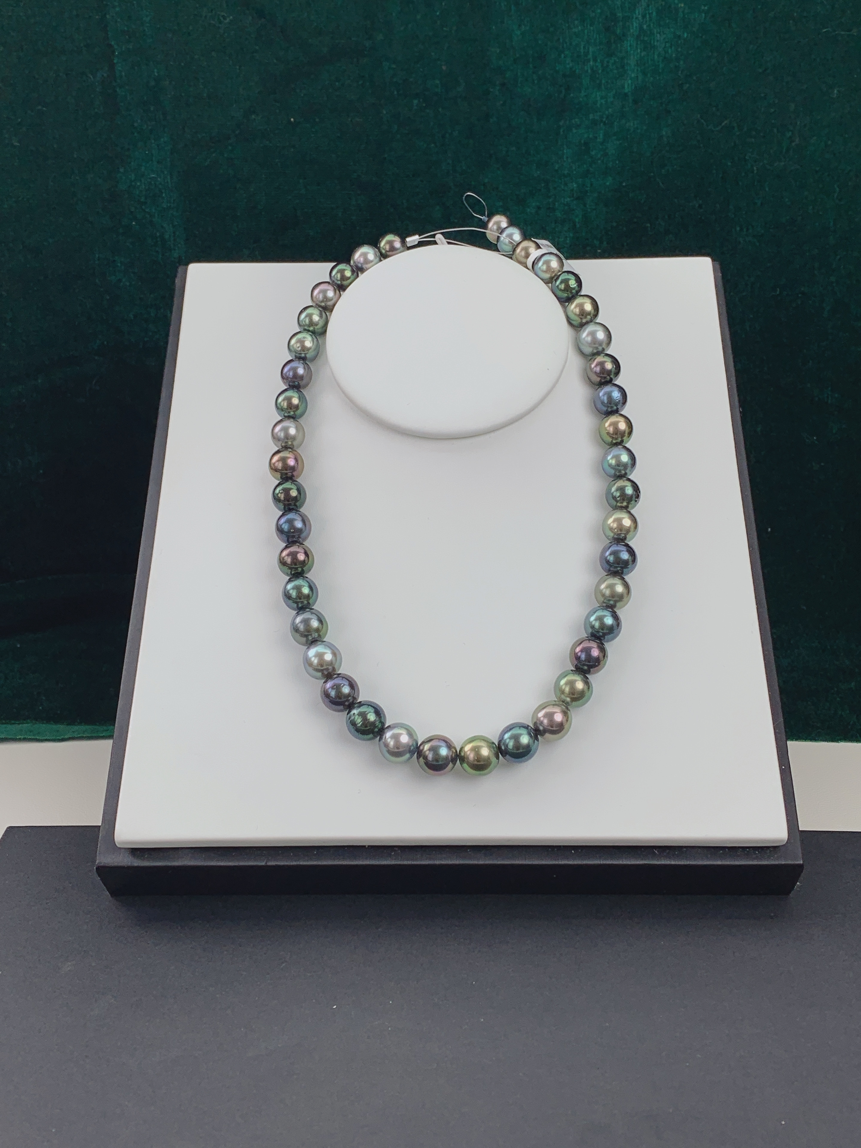 大溪地彩色炫彩莫兰迪海水珍珠项链