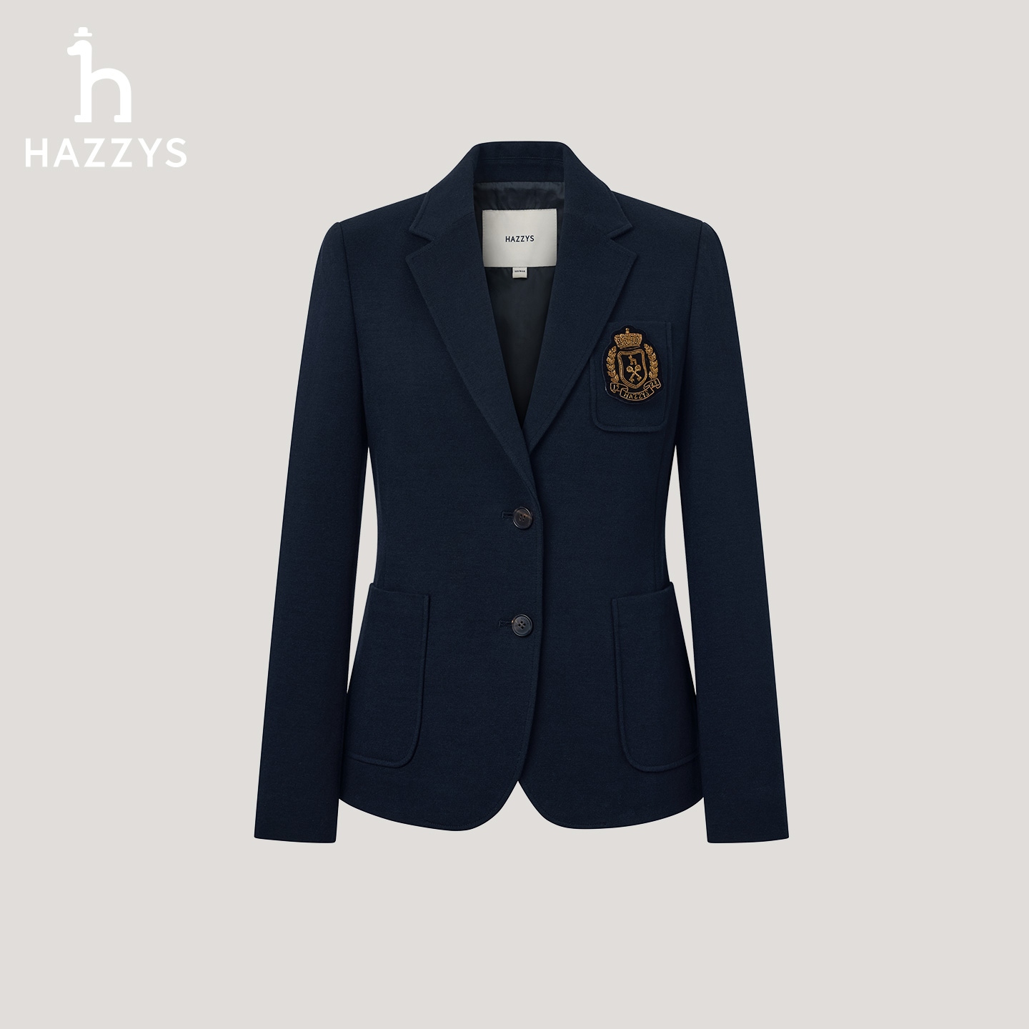 【商场同款】HAZZYS哈吉斯女士秋季休闲西装气质单西轻职风西服外套
