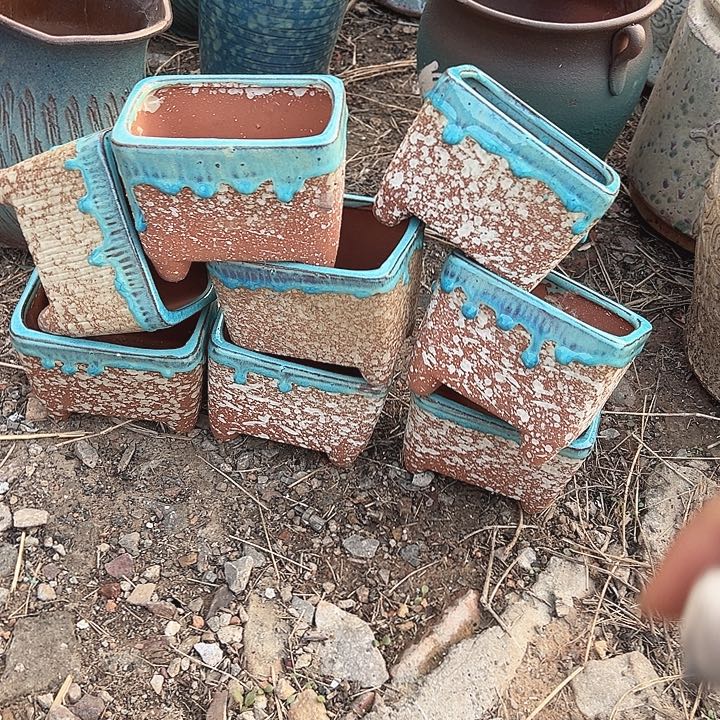 紫砂花盆高度8口8长11      