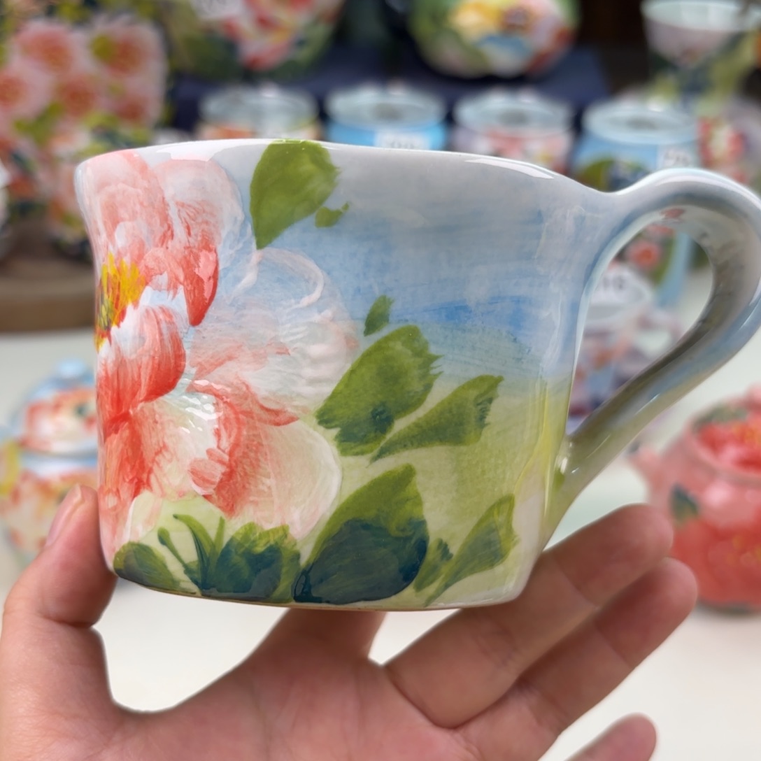 景德镇手绘高温釉下彩陶瓷茶具