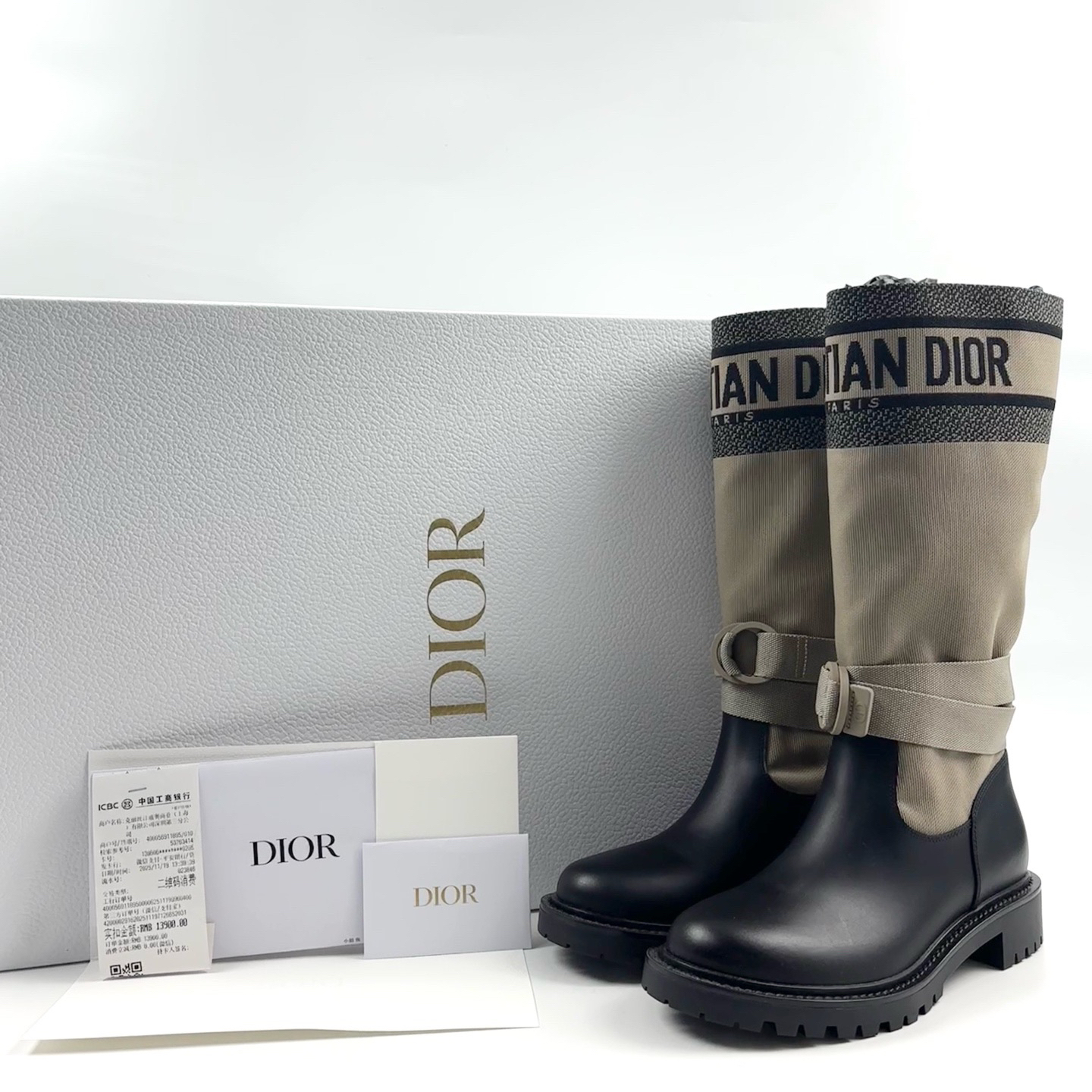 99新 DIOR/迪奥 36码 Dior迪奥 卡其色骑士靴 99新仅试穿 lm4460