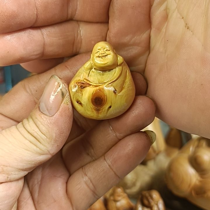 柏木（崖柏）太行崖柏笑佛手把件
