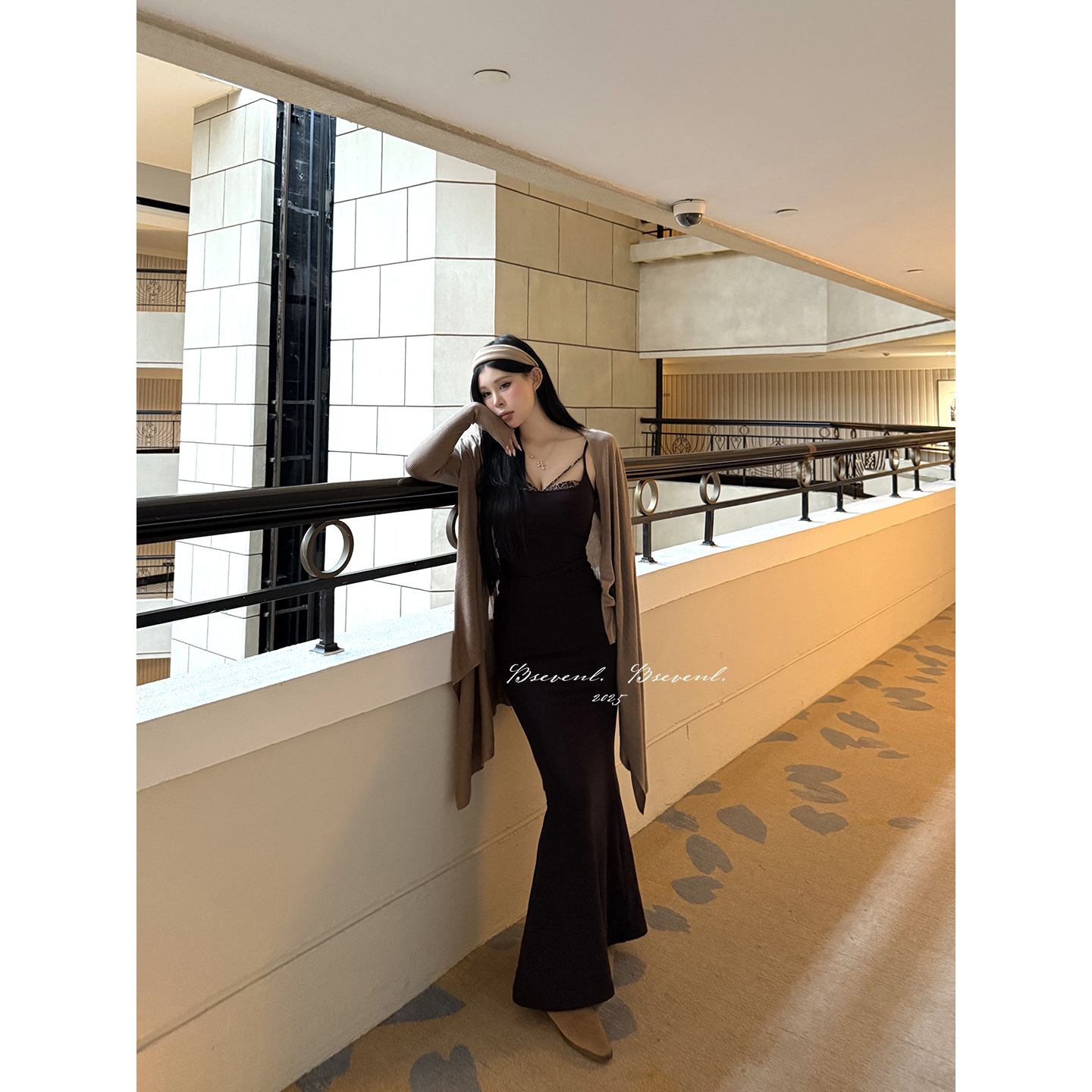 黑泽玄七“Trendy法芙娜私服”秋冬御姐辣妹磨毛裙&热感羊毛衫套装