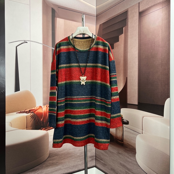 英伦风正品原版2025秋冬新款印花圆领长袖T恤女上衣打底衫