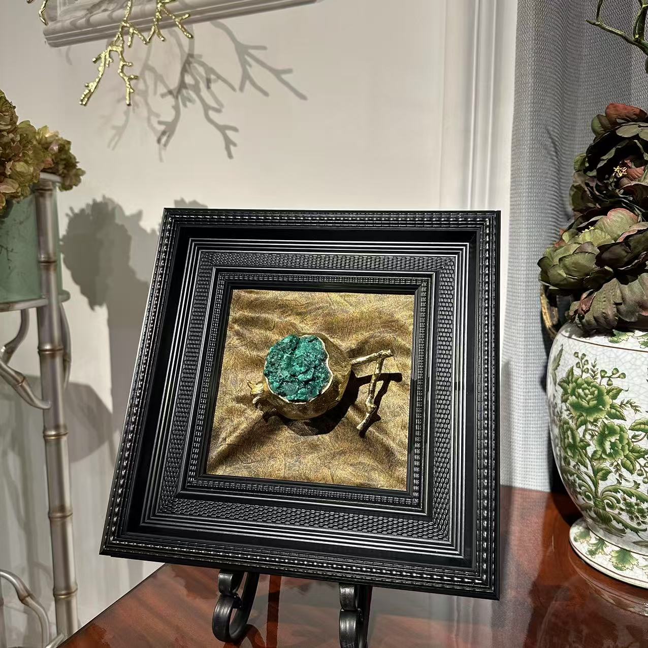 【欧美外单】R006黄铜石榴挂画家居软装墙面装饰