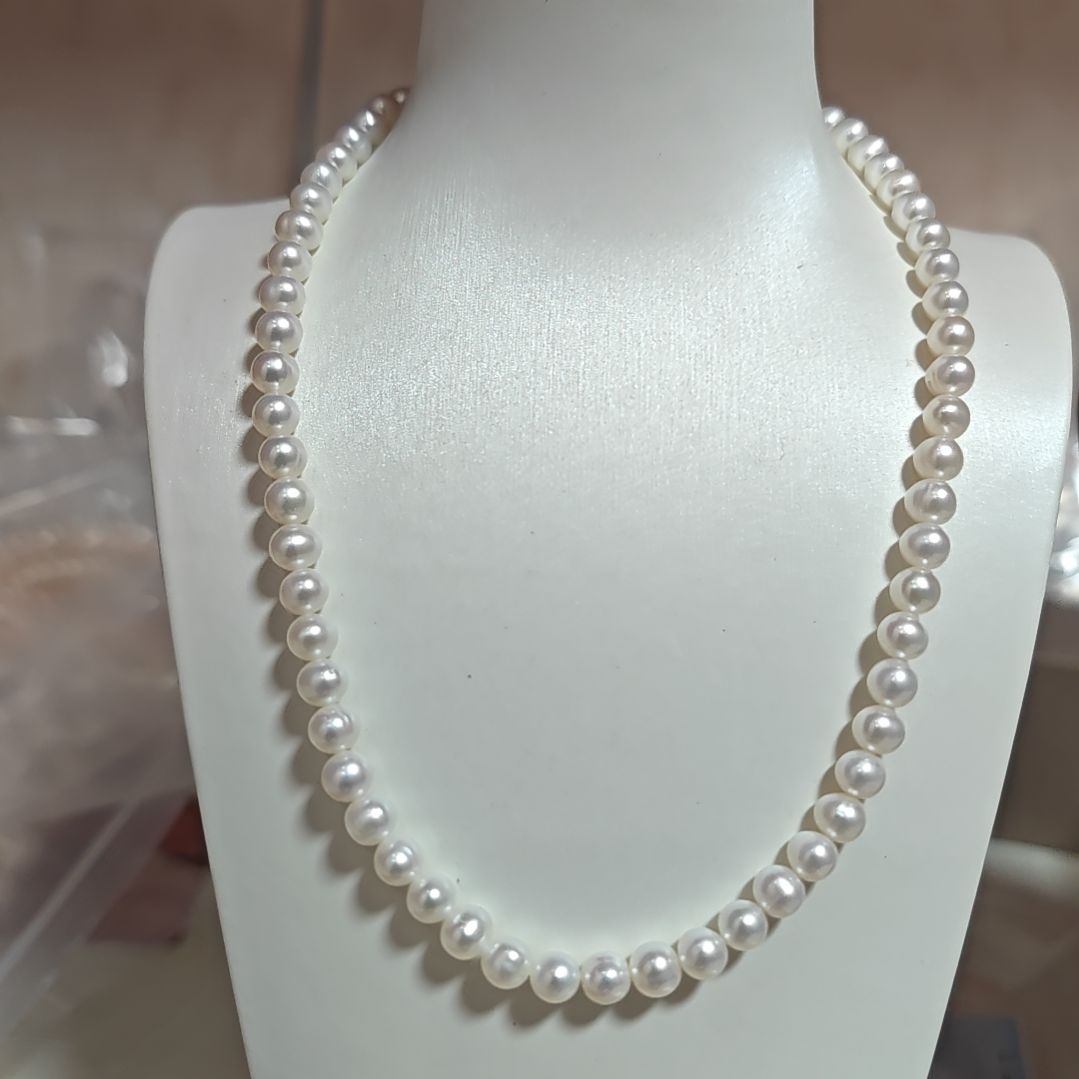 淡水珍珠项链银S925镶嵌