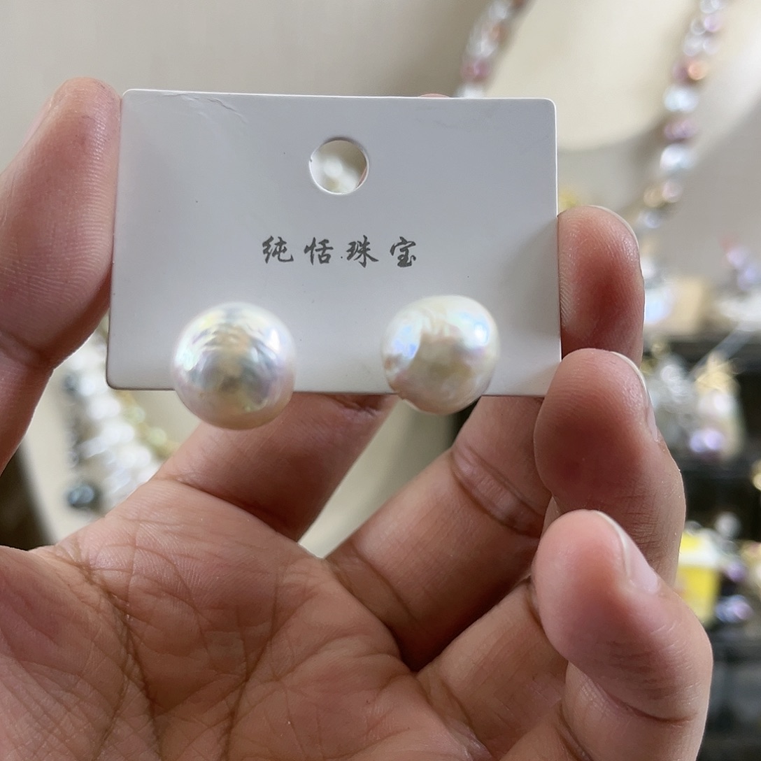 淡水珍珠耳饰未镶嵌【纯恬】