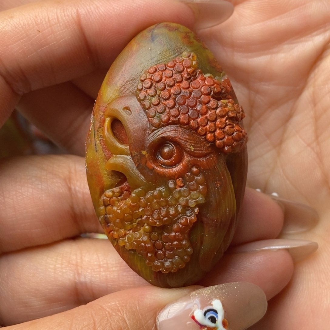 玛瑙/玉髓未镶嵌颈饰战国红