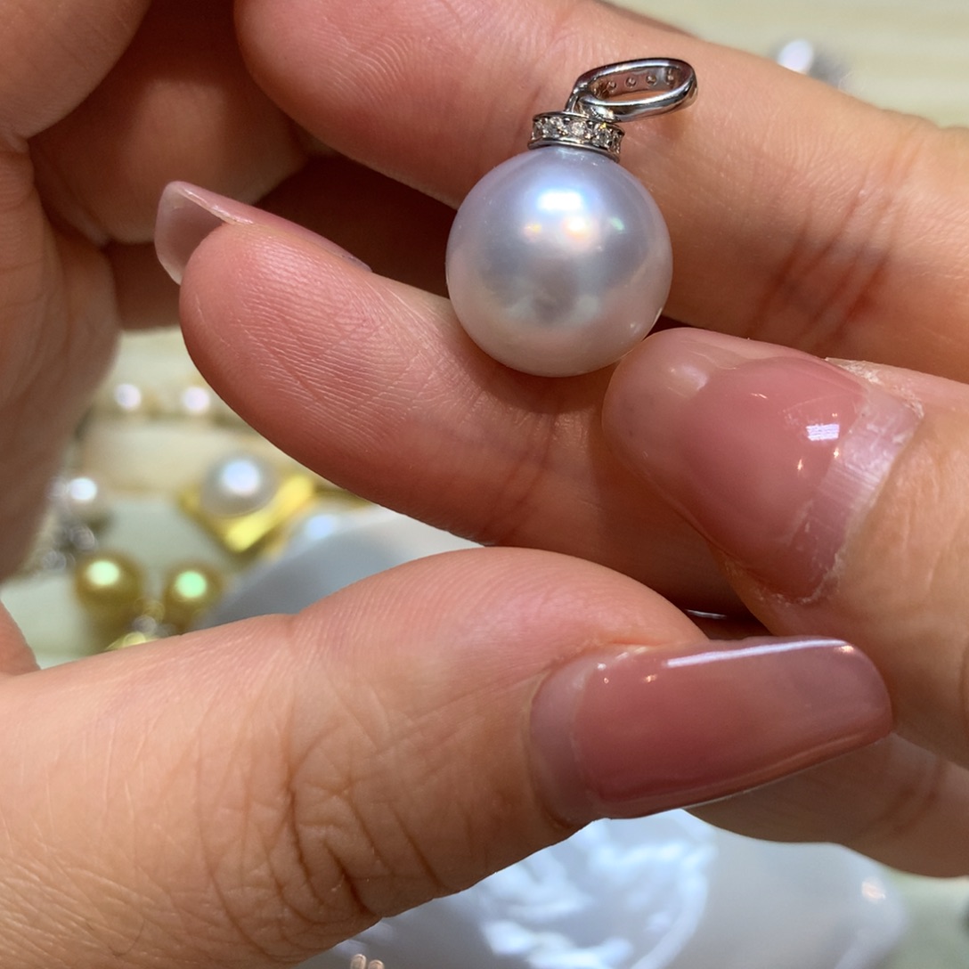 海水珍珠颈饰银S925镶嵌