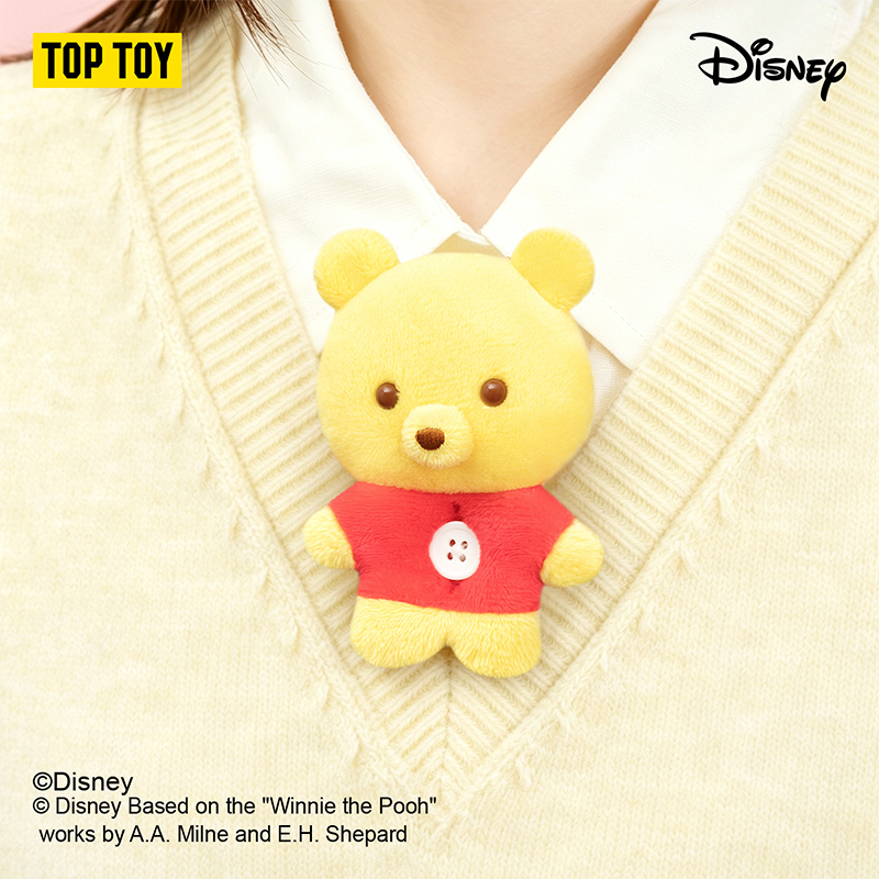 【TOP TOY】迪士尼随身相伴系列纽扣公仔毛绒挂饰盲盒实用潮玩礼物