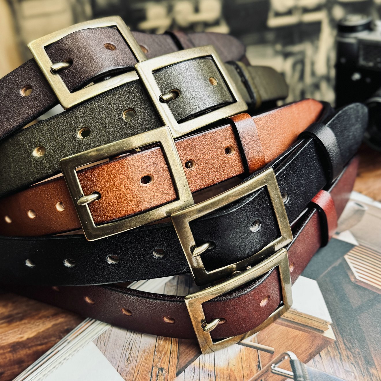 【5.7*4.3】简约女士真皮腰带黄铜针扣复古风皮带搭配西装裤牛仔裤