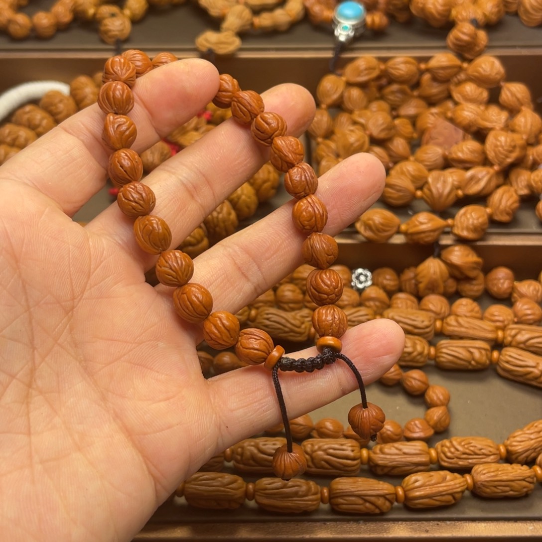 席***断桃核手串龙纹桃核15