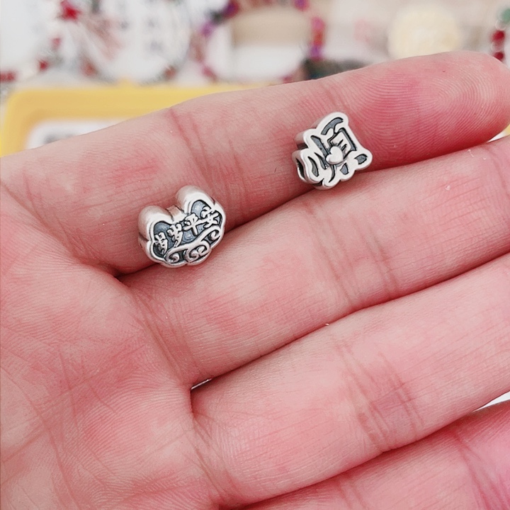 珐琅吊坠足银两个