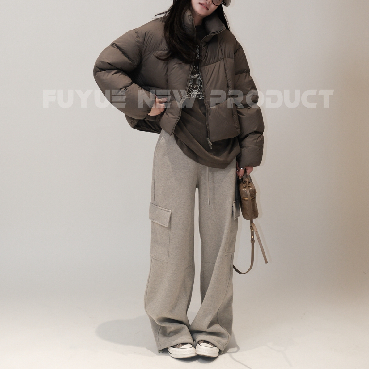 FUYUE赴约  "工装自由裤"质感工装裤好口袋裤腿可调解加绒显瘦