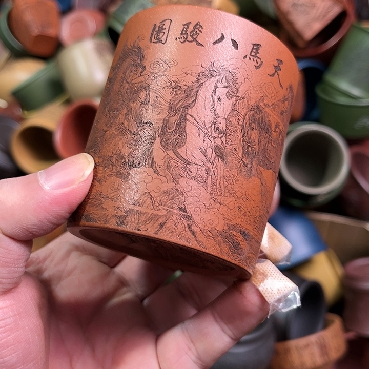 紫砂茶杯全手工紫砂主人杯