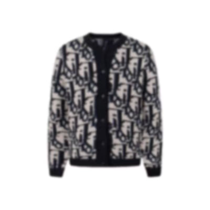 【YH】2025 秋冬新款满印老花字母提花开衫毛衣 L6008