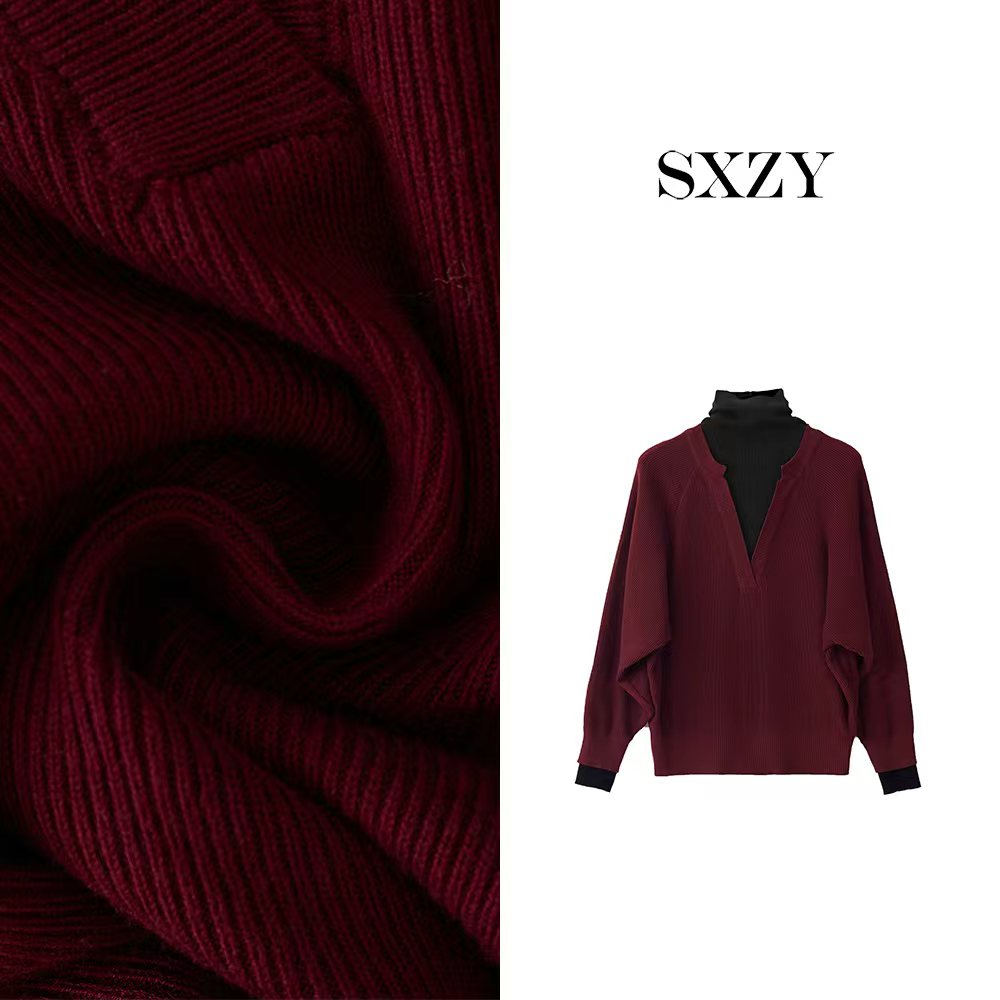 ‘SXZY’媛媛【双重格调】针织衫高级感气质假两件上衣