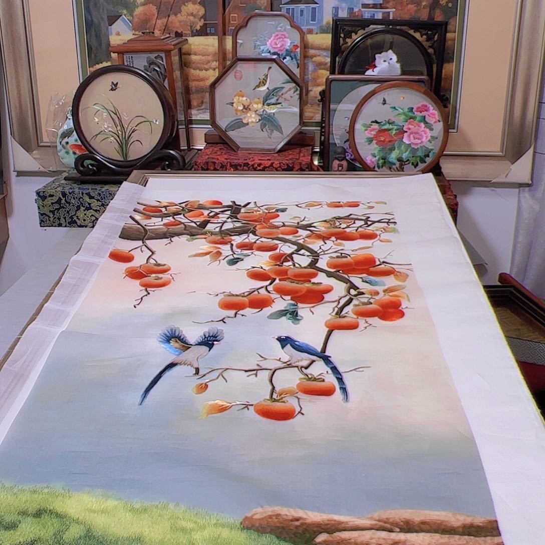 刺绣纯手工刺绣画