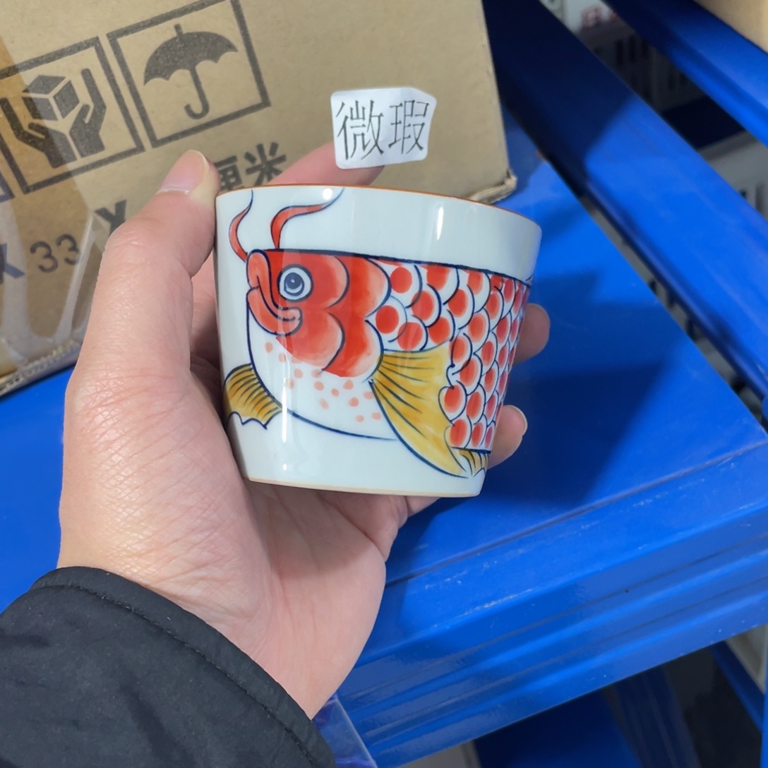 釉下手绘茶具微瑕