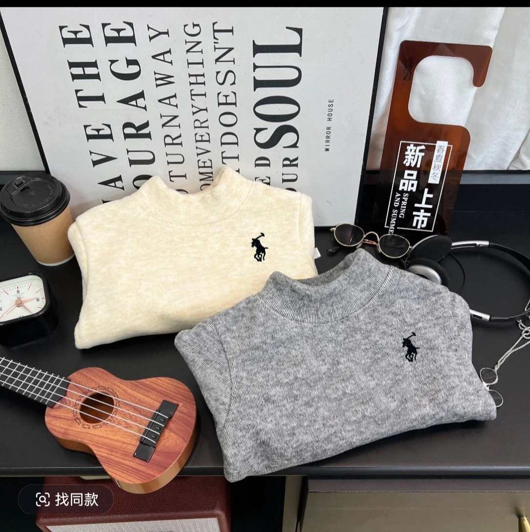 【加绒加厚】厚款极简风休闲风纯色毛衣半高领套头秋冬打底