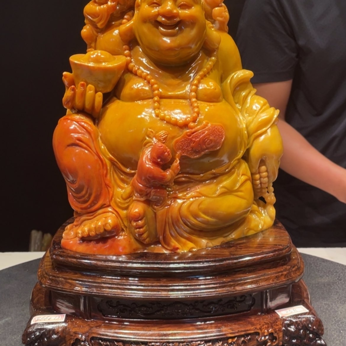 【闪购商品】寿山石用****2弥勒摆件工艺品