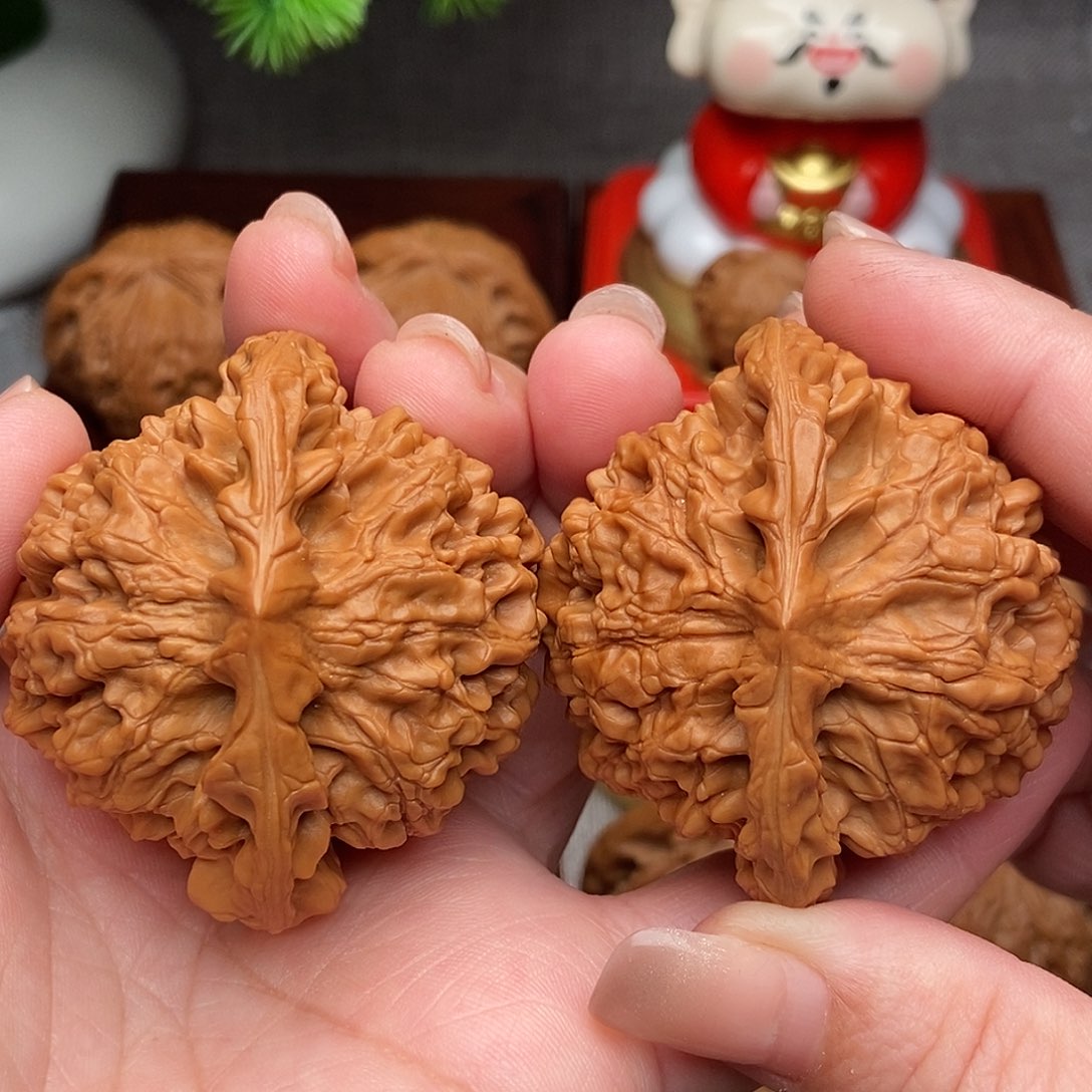 文玩核桃把件52全品麒麟纹官帽