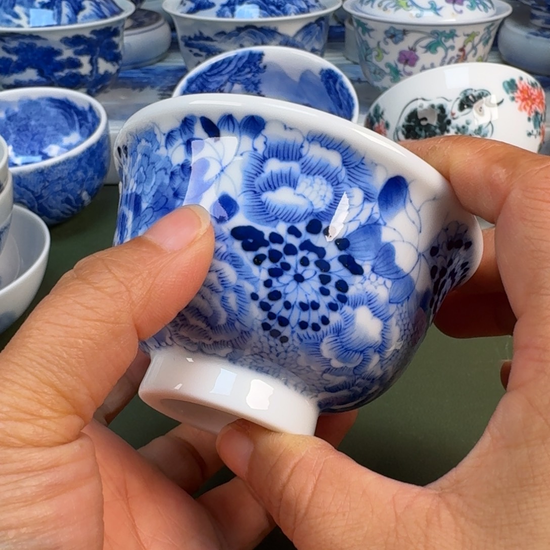 陶景德镇纯手绘茶具圆圆247