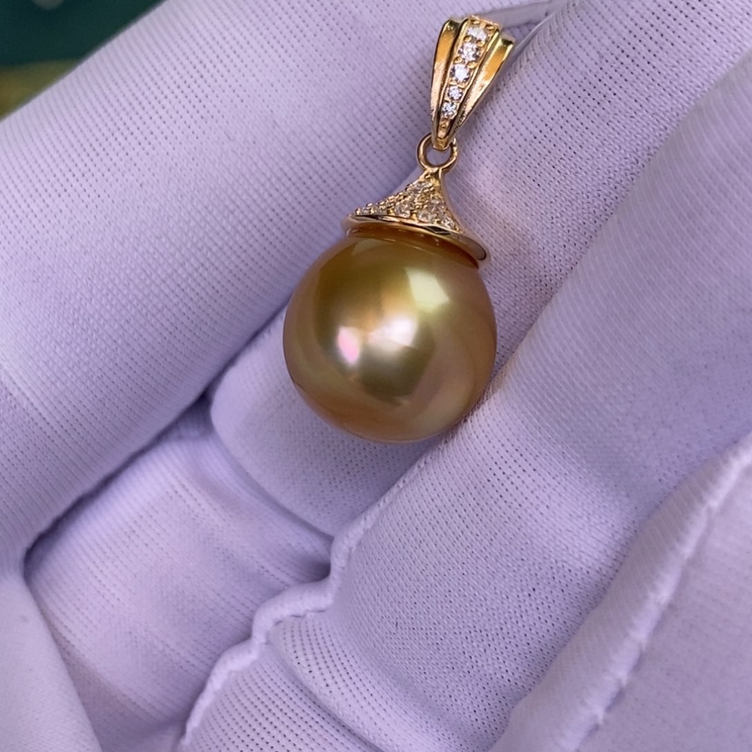 海水珍珠银S925镶嵌颈饰