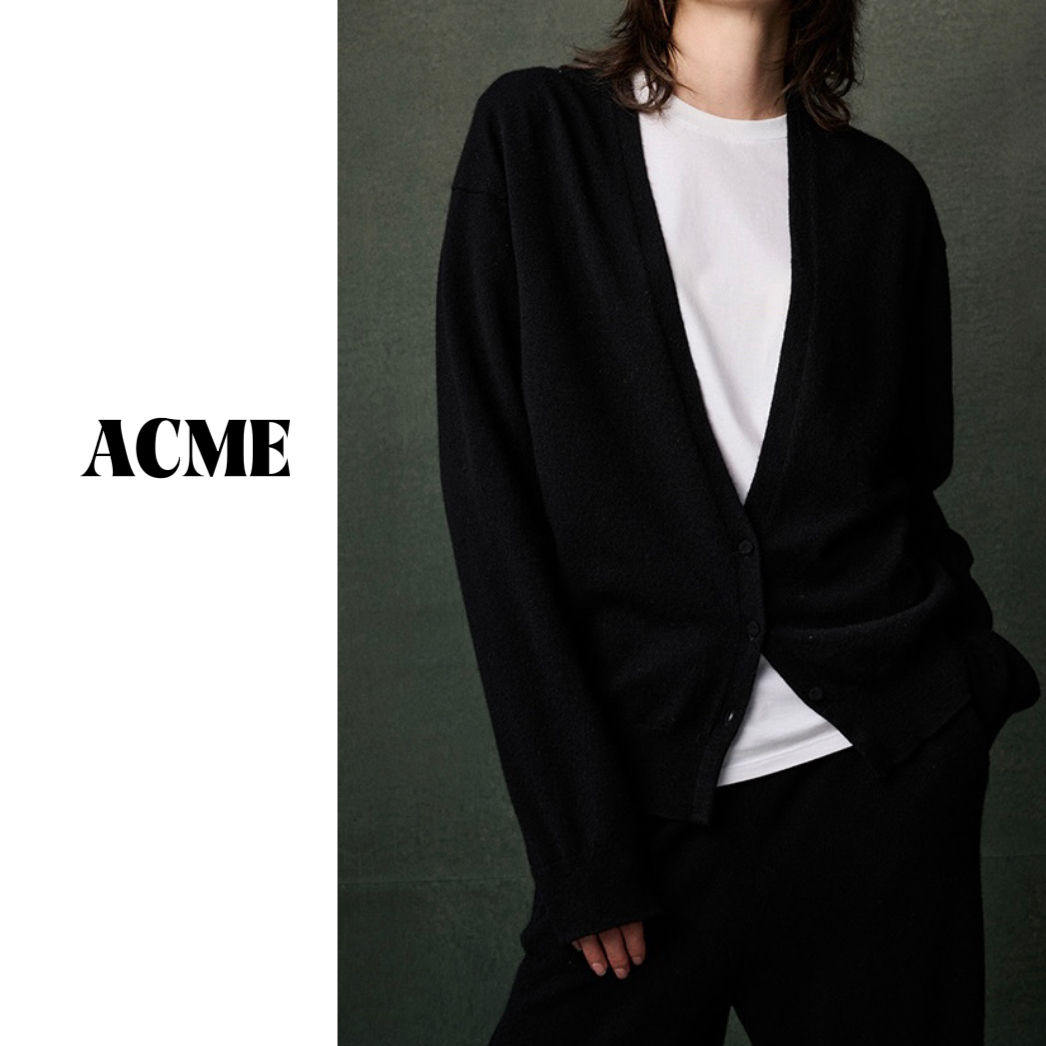 ACME“极简主义”巴素兰羊毛简约随性针织开衫