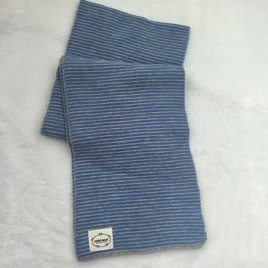 韩代.蓝条纹围巾 L25101035