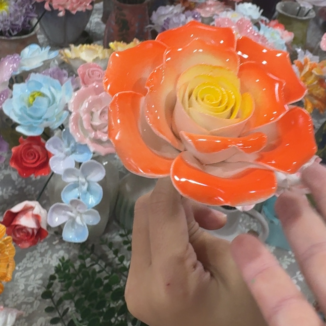 陶瓷花拍满20元发货，爱退款拉黑